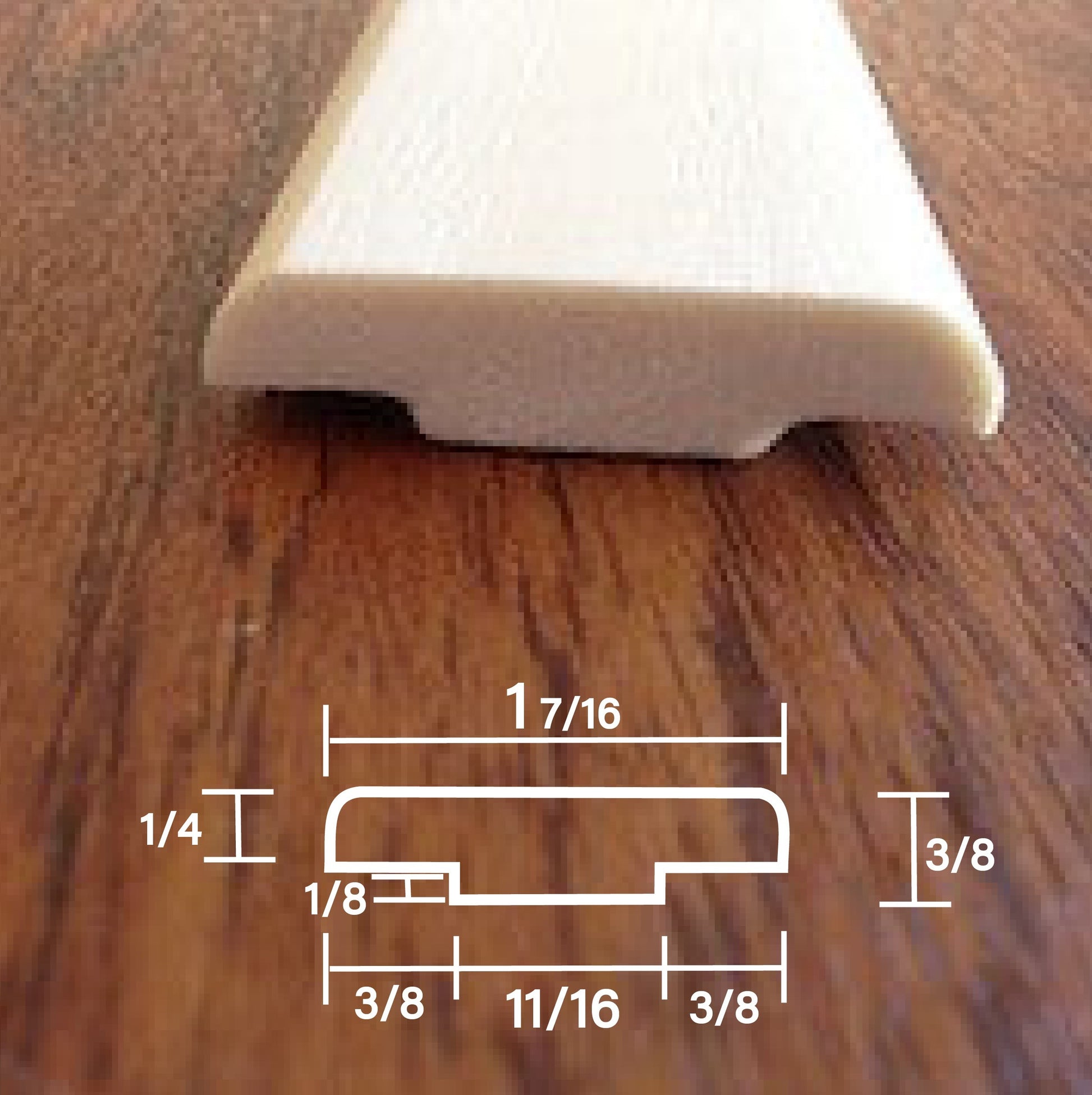 Stainable Flexible Curvy Bendable T-Molding For LVT - 3mm