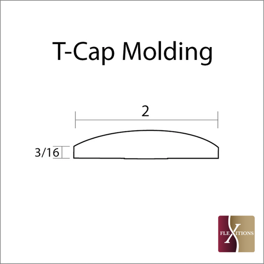 Flexible Stainable T-Cap Molding