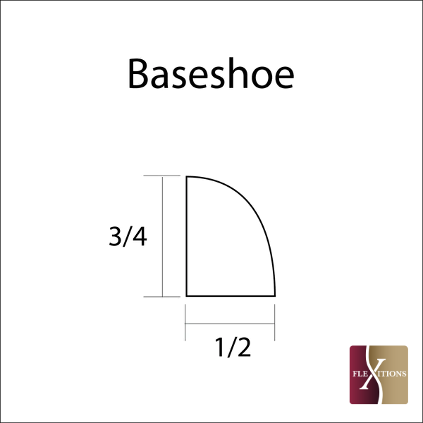 Stainable Flexible Base Shoe Molding 1/2" x 3/4"