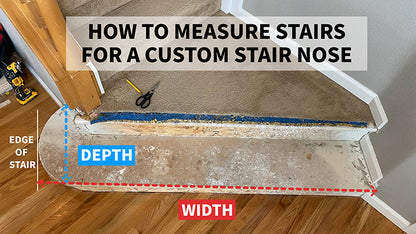 How to measure stairs for a custom stair nose